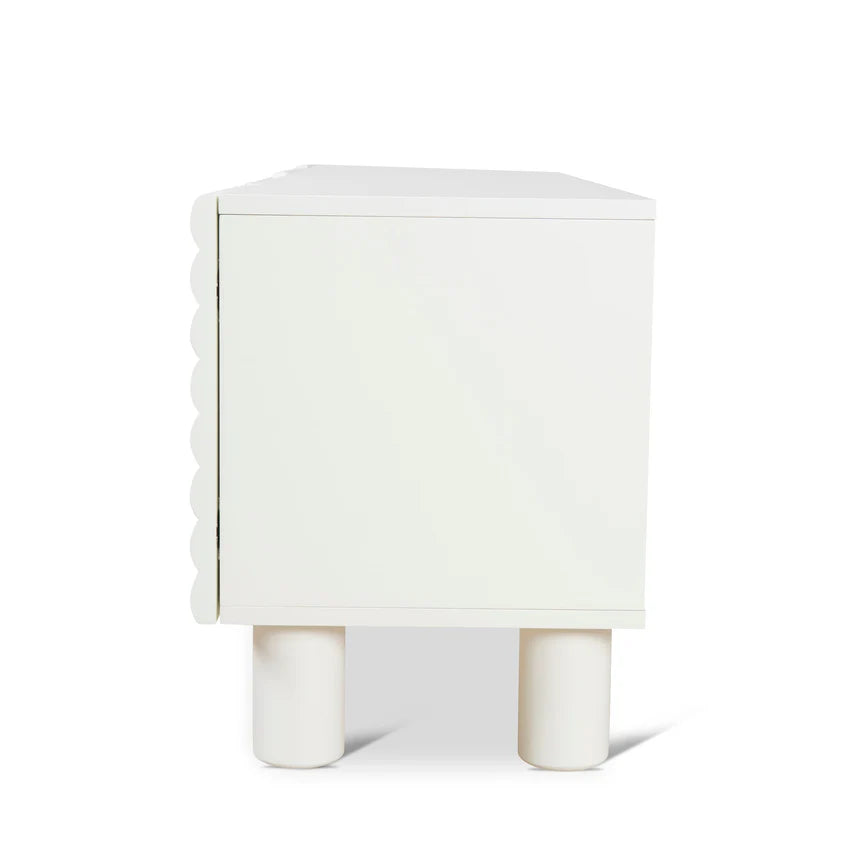 Contemporary Design Nova White TV Cabinet - 200cms