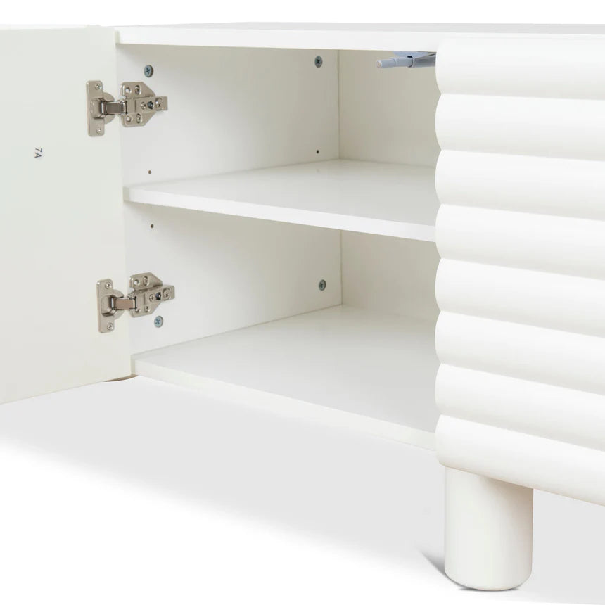 Contemporary Design Nova White TV Cabinet - 200cms