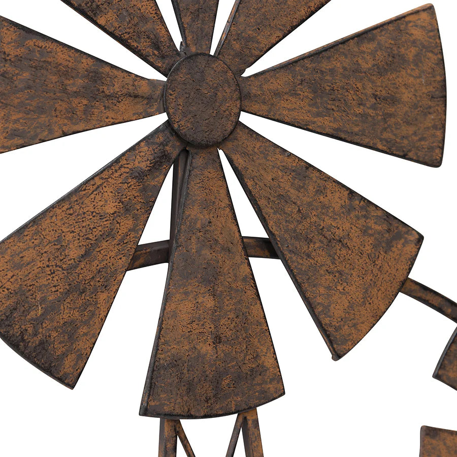 Contemporary Garden 3 Windmills Wall Decor 81cms