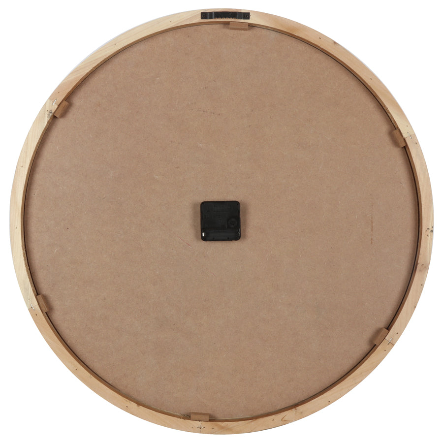 Contemporary Grey Timber Wall Clock 60cms