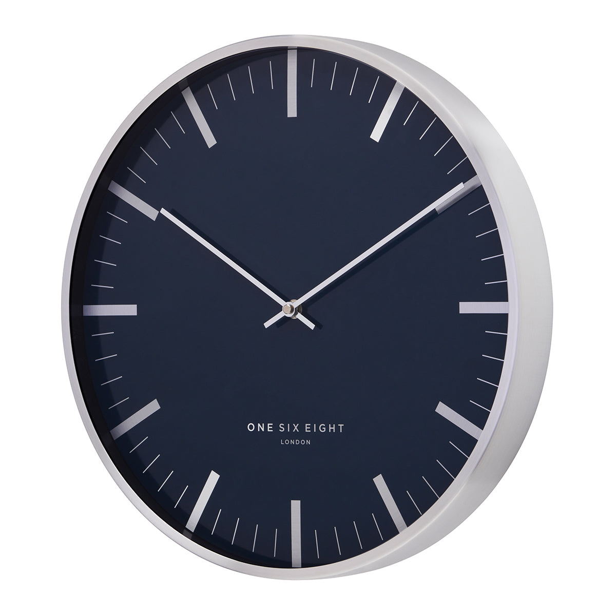 Contemporary Jaz Petrol Blue Silent Wall Clock - 40cms
