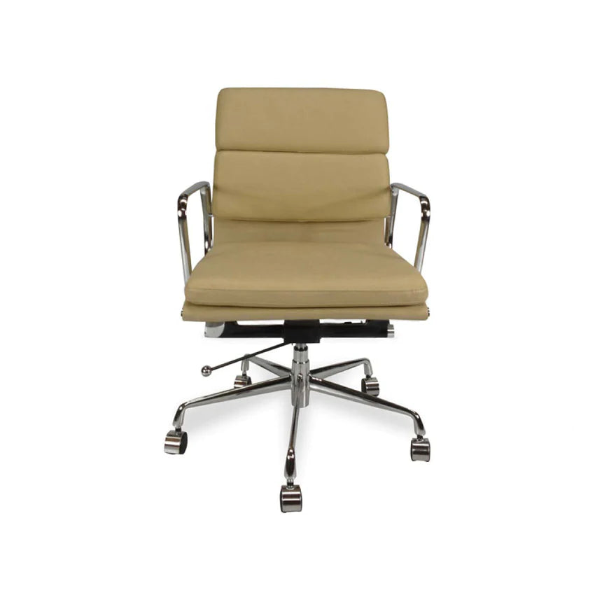 Contemporary Leather Office Chair - Light Brown