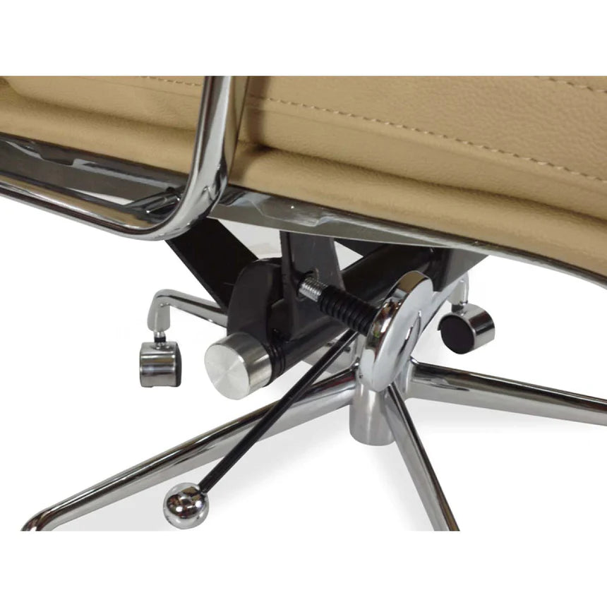 Contemporary Leather Office Chair - Light Brown