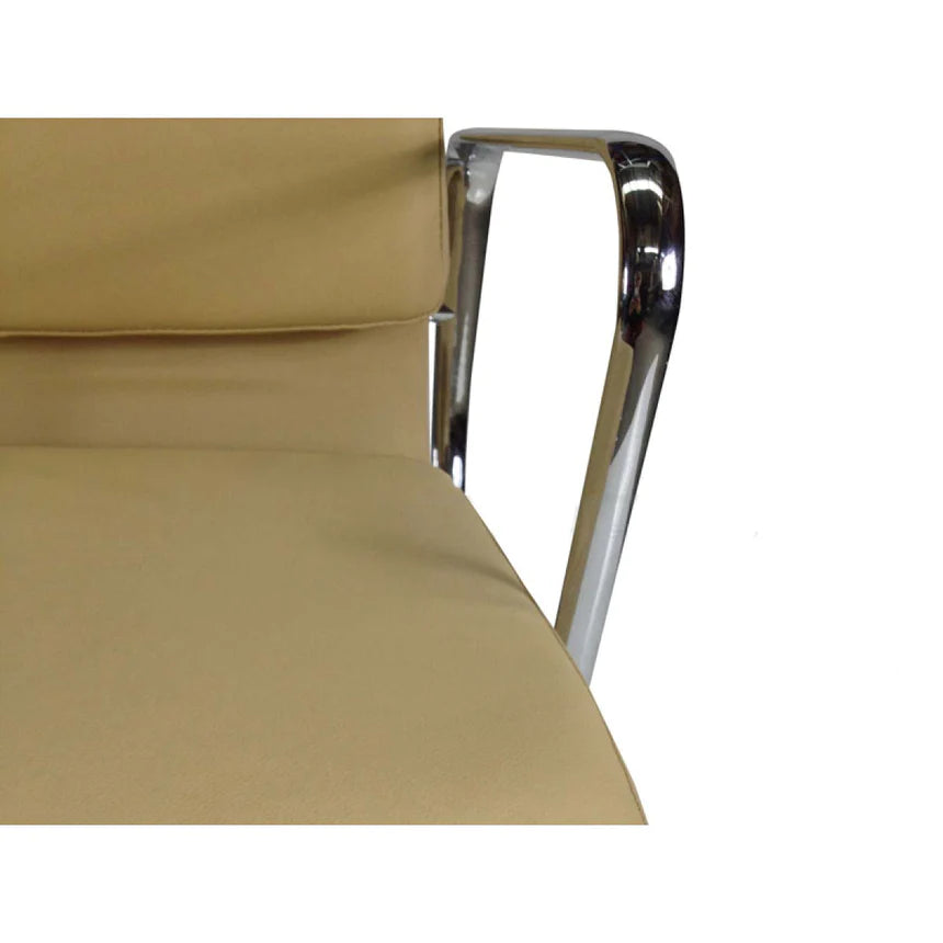 Contemporary Leather Office Chair - Light Brown