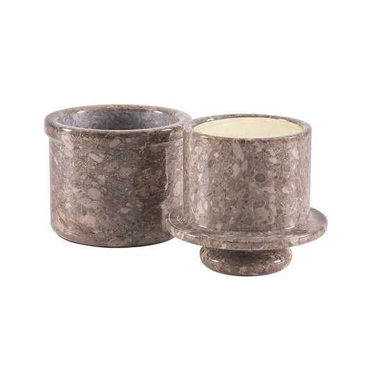 Contemporary Marble Butter Crock - Grey