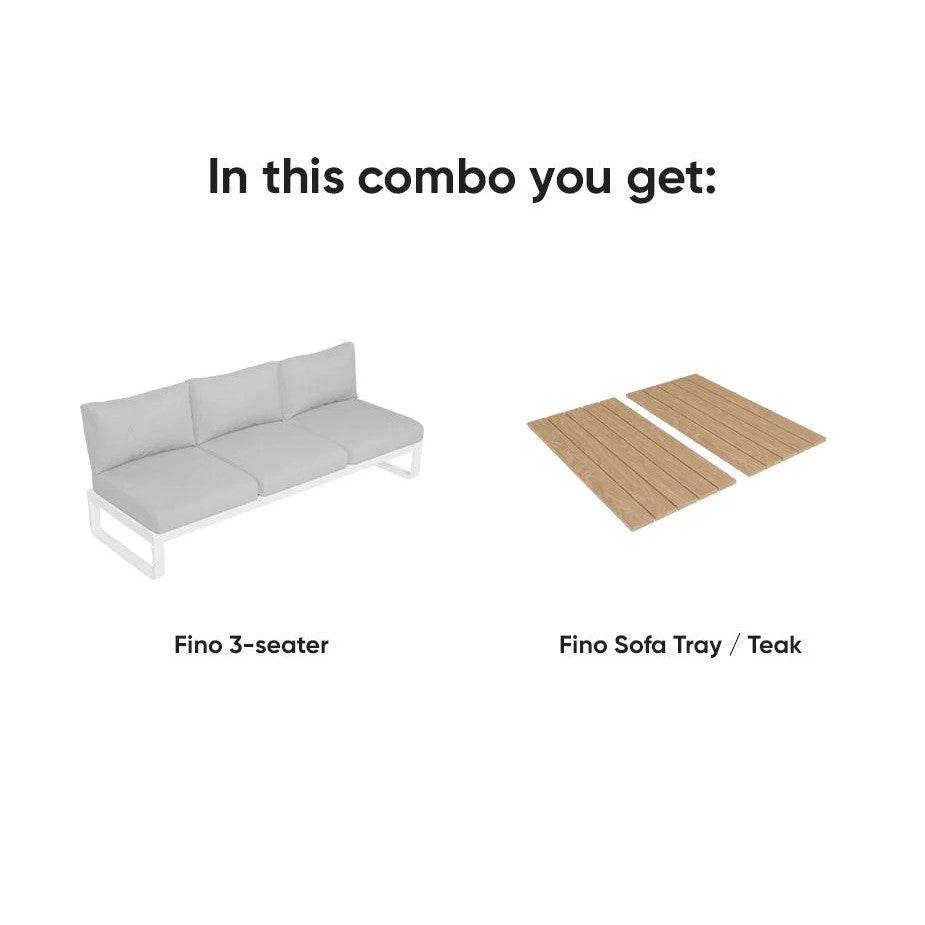 Contemporary Metal 3-Seater Sofa (Available in 2 colors)