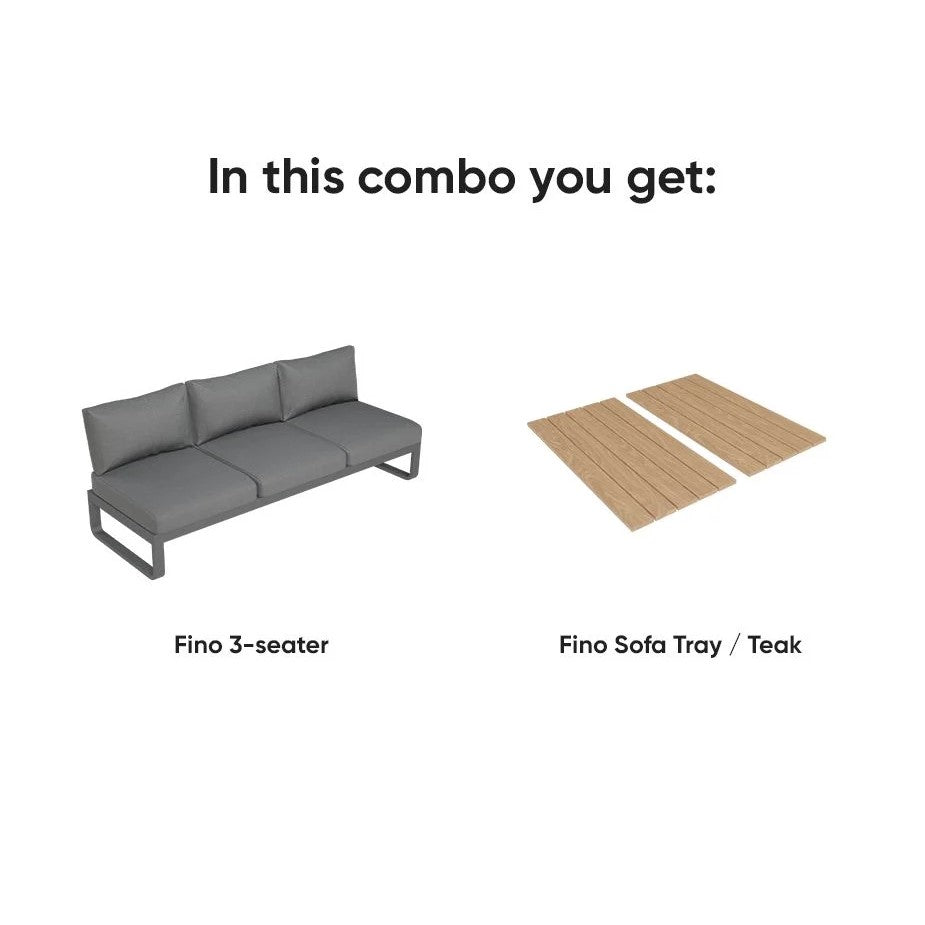 Contemporary Metal 3-Seater Sofa (Available in 2 colors)