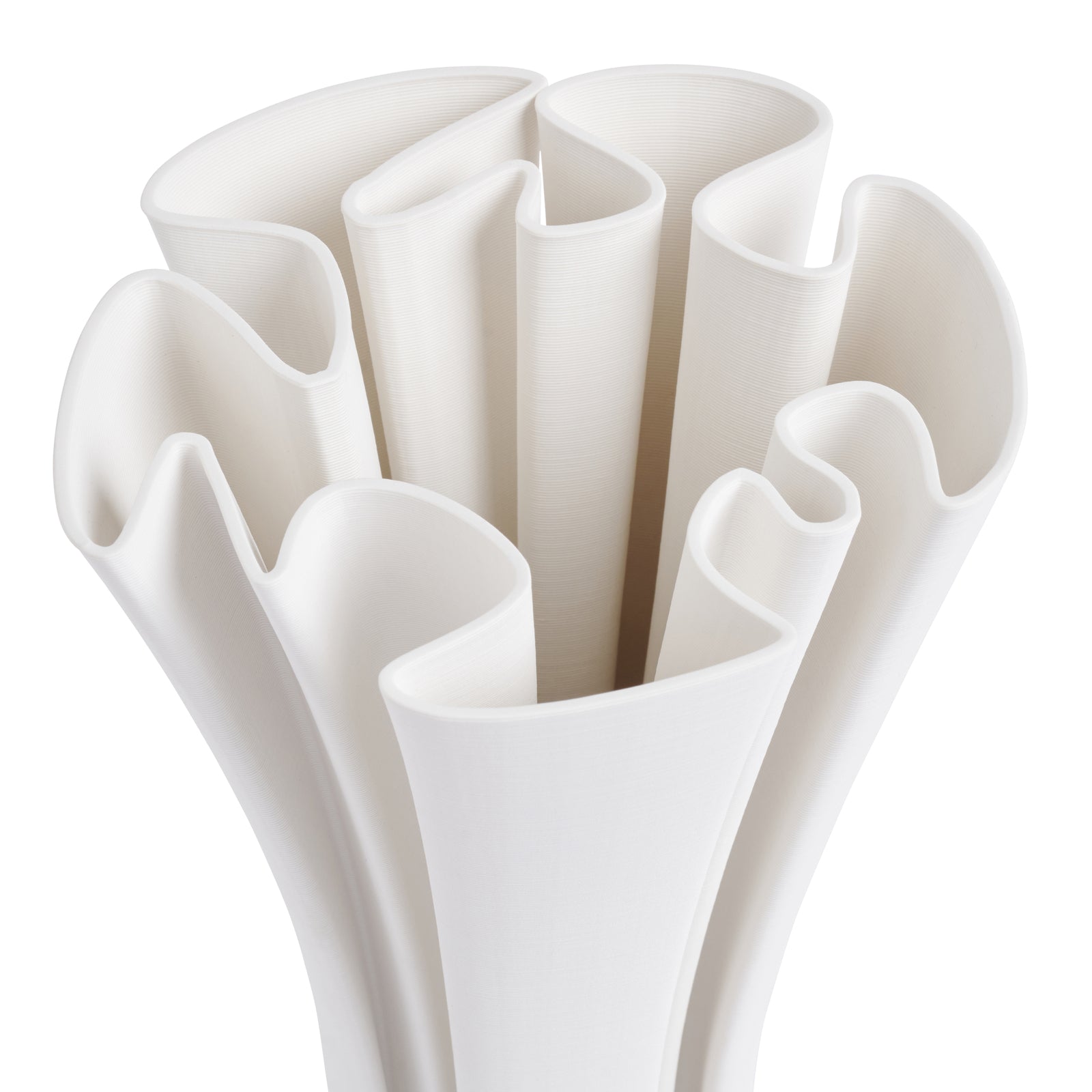 Contemporary Millie White Ceramic Vase - 36cms