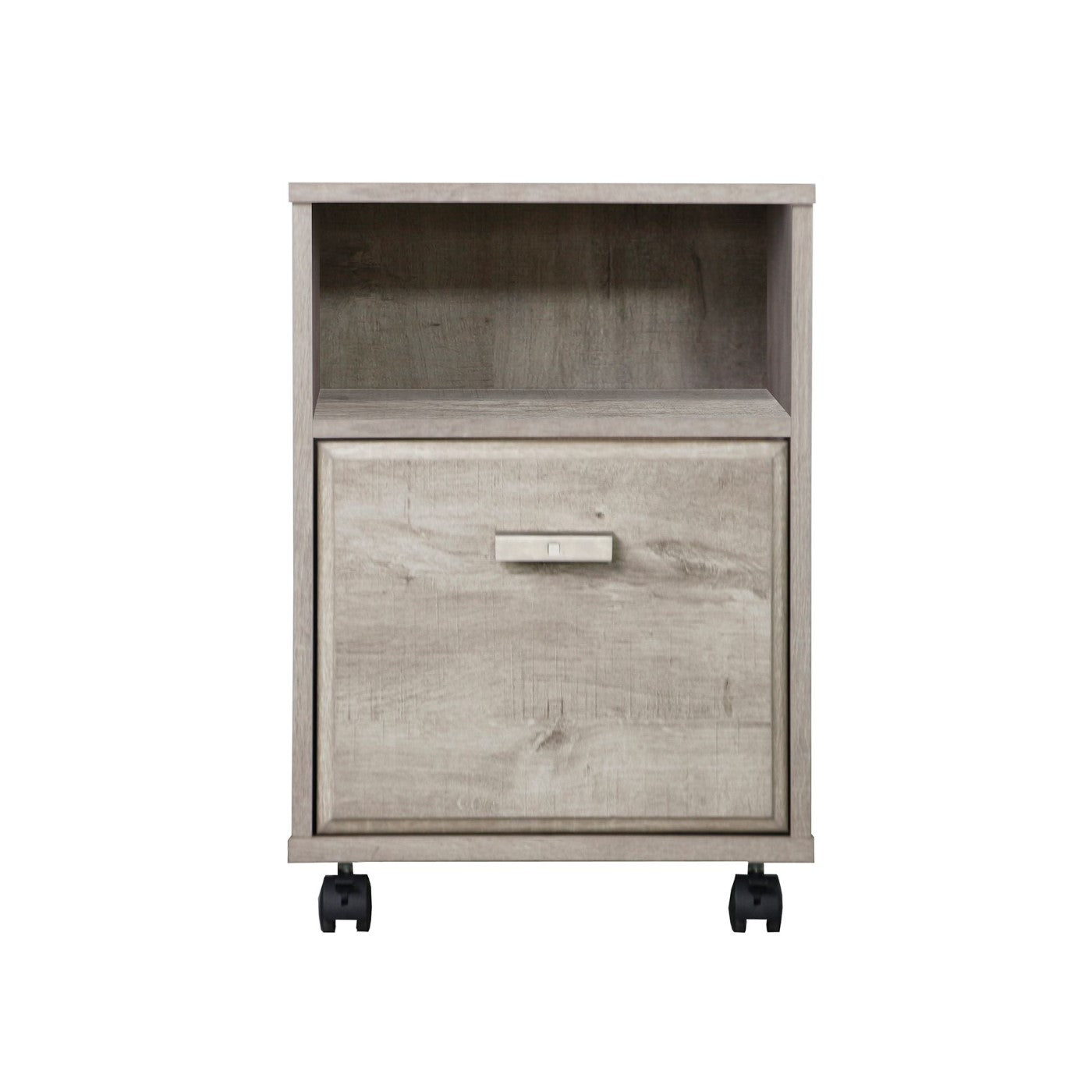 Single Filing Cabinet On Wheels Washed Grey