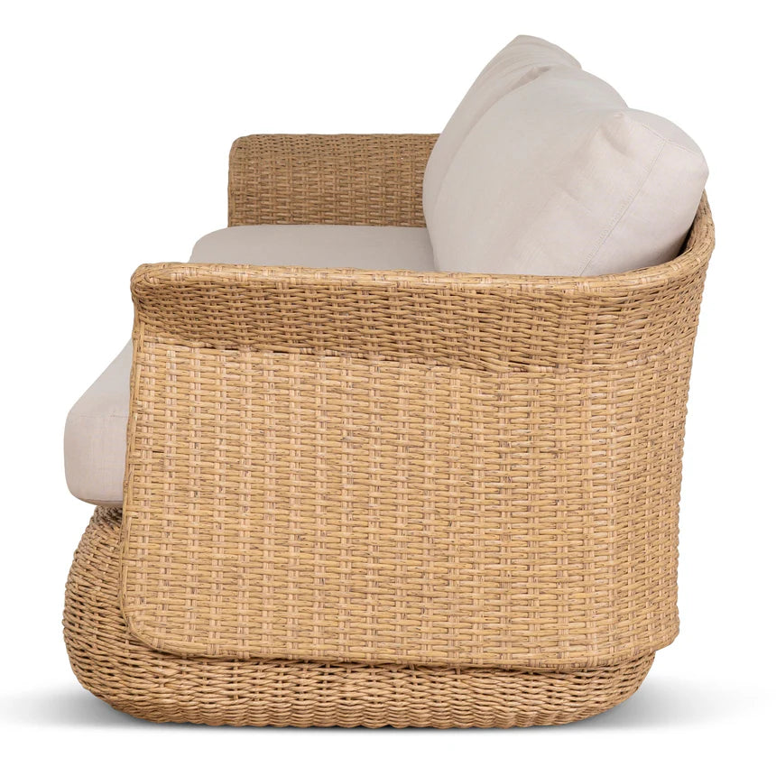 Contemporary Modern 3-Seater Patio Sofa - Natural Taupe