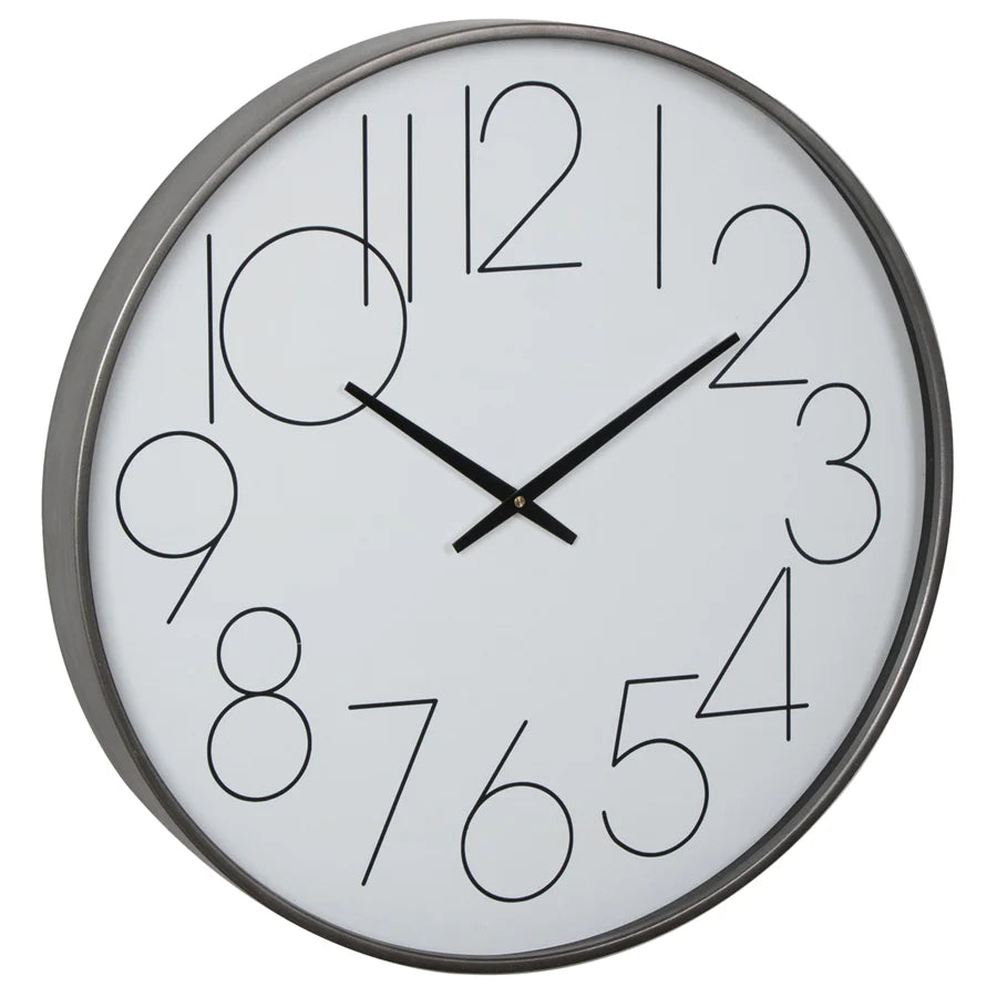 Contemporary Monochrome Wall Clock 60cms