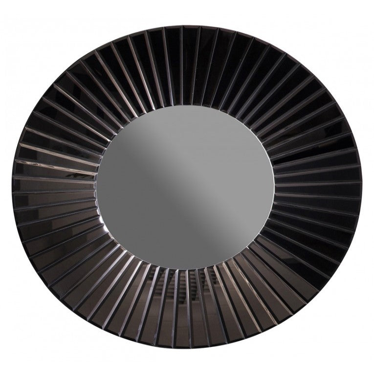 Contemporary Onyx Wall Mirror Black 80cms