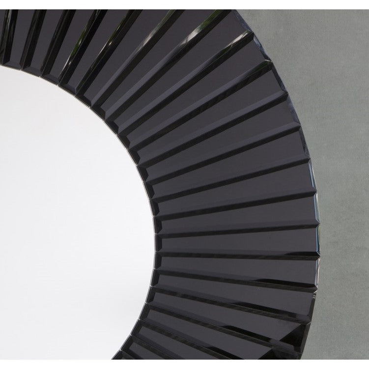 Contemporary Onyx Wall Mirror Black 80cms