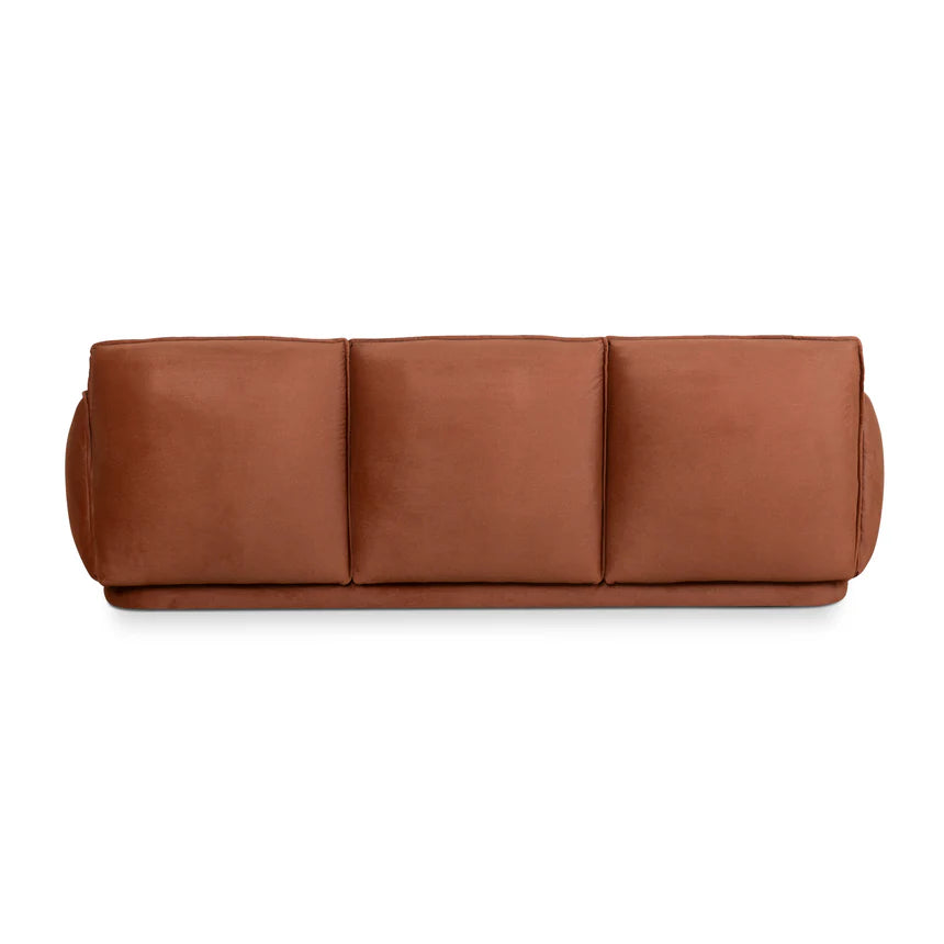Contemporary Orion 3-Seater Sofa - Orange