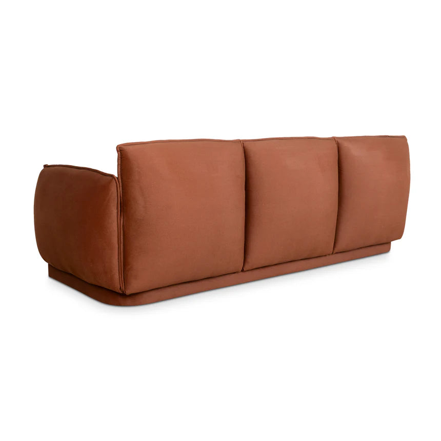Contemporary Orion 3-Seater Sofa - Orange