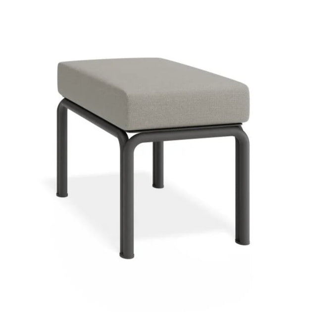 Contemporary Outdoor Charcoal Corner Sofa - Sandy Grey Cushion