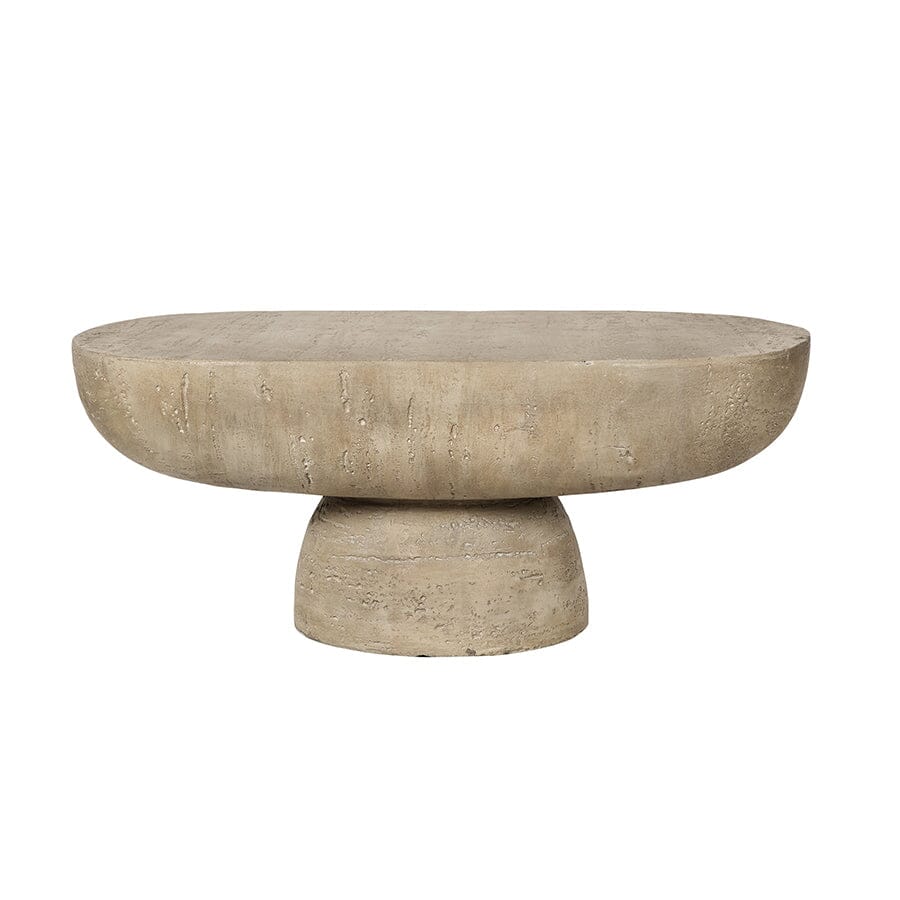 Contemporary Oval Cement Coffee Table