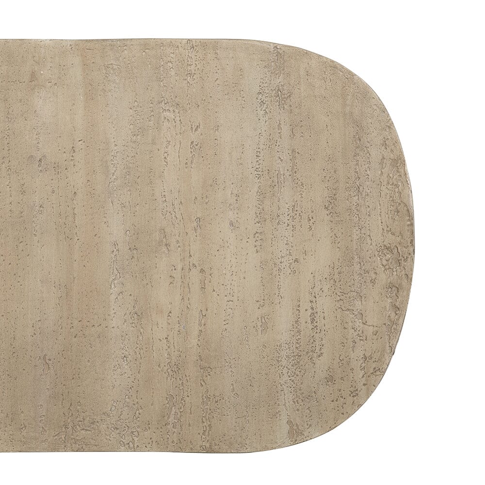 Contemporary Oval Cement Coffee Table