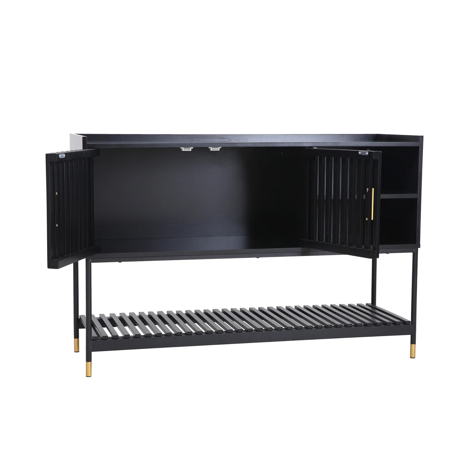 Matte Black Engineered Wooden Sideboard