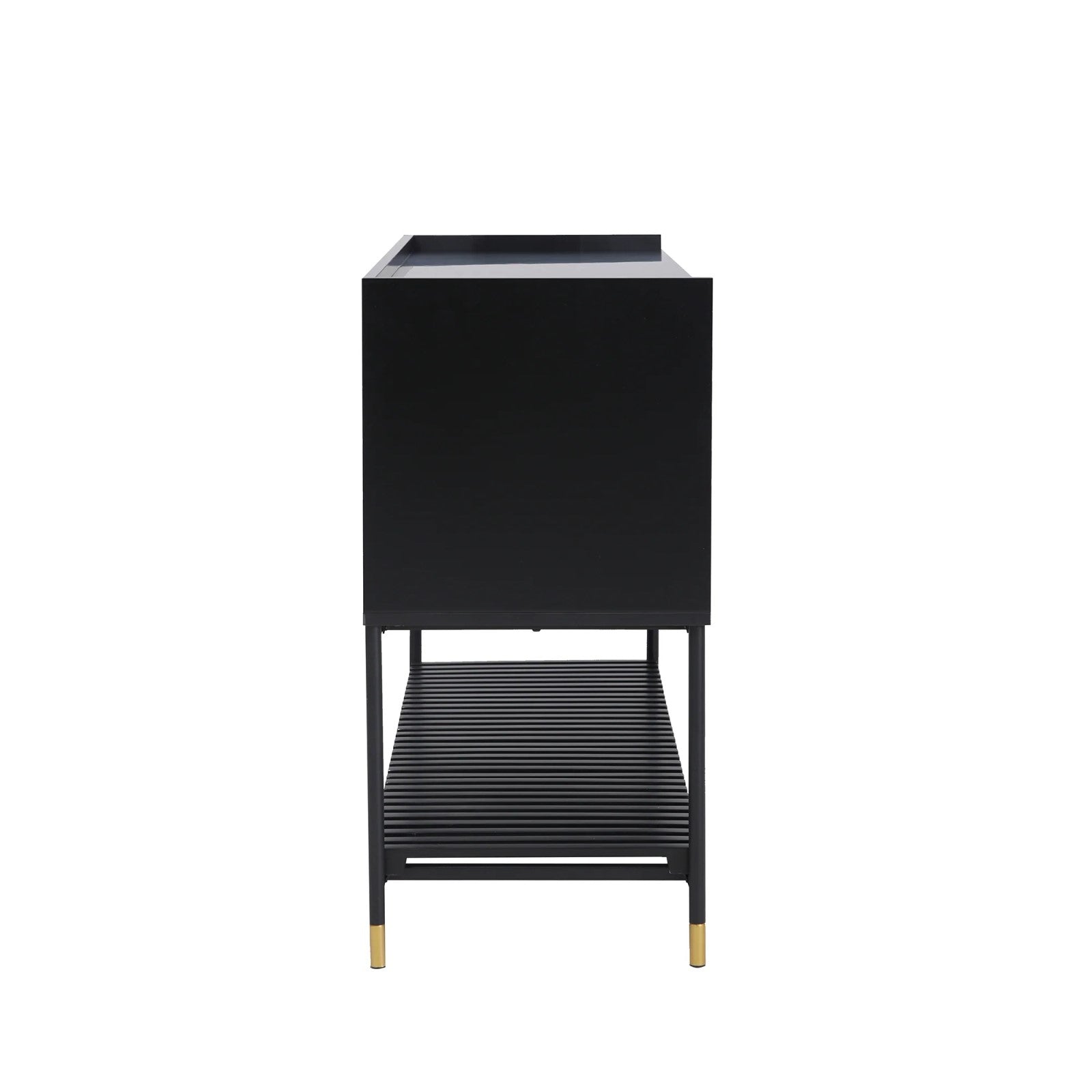 Matte Black Engineered Wooden Sideboard