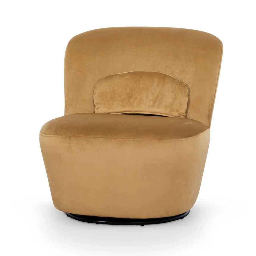 Contemporary Swivel Lounge Chair - Mustard