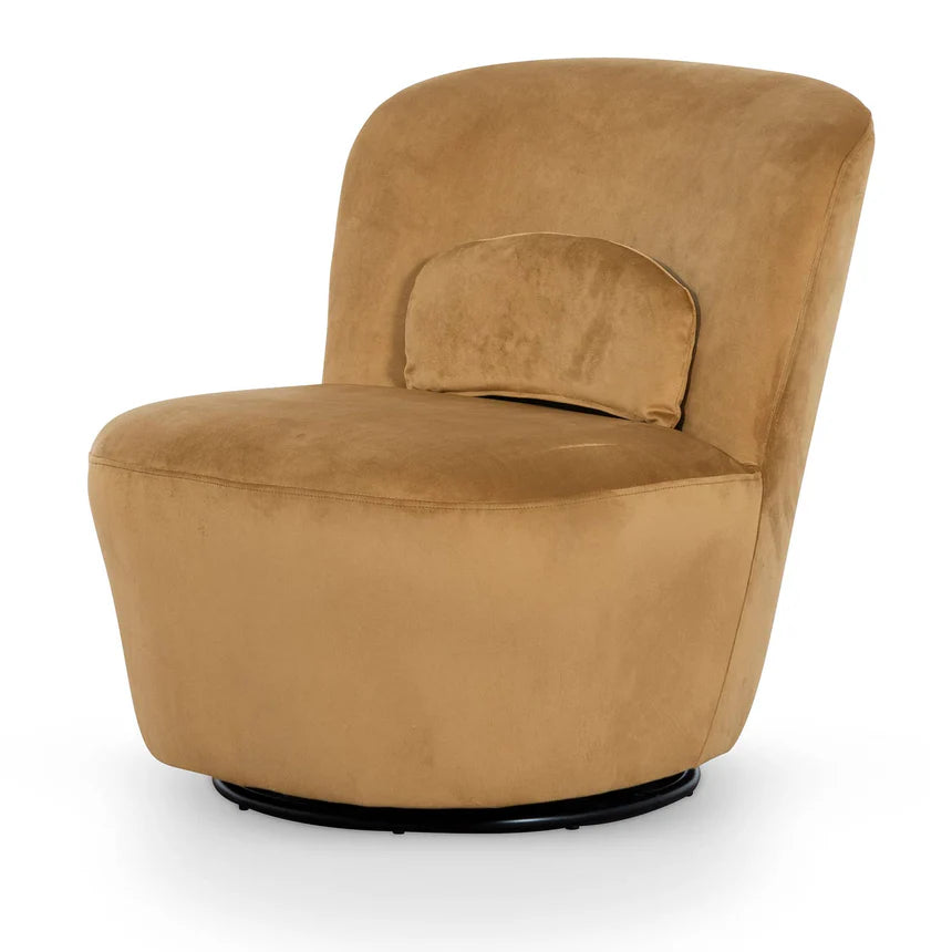 Contemporary Swivel Lounge Chair - Mustard