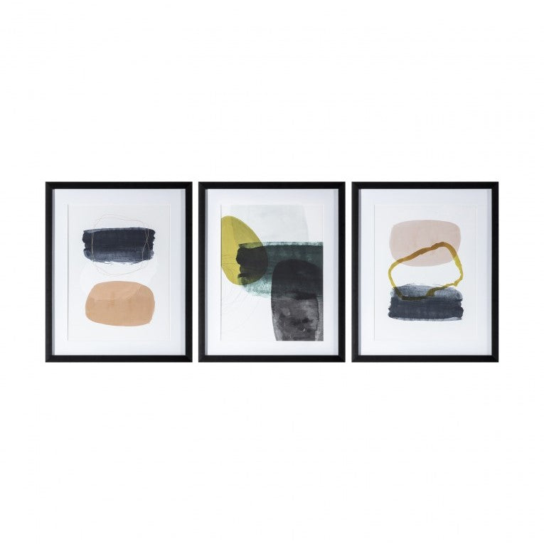 Contemporary Shapes Frame Prints Set of 3