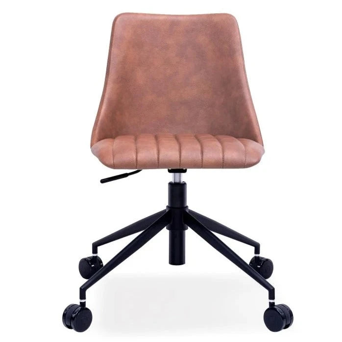 Contemporary Vintage Leather Seat Office Chair