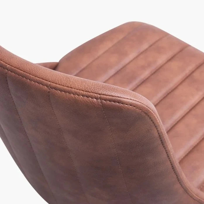 Contemporary Vintage Leather Seat Office Chair