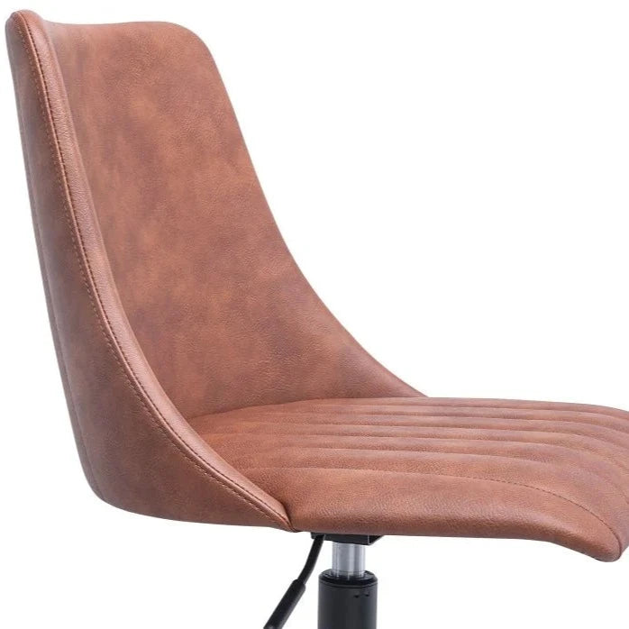 Contemporary Vintage Leather Seat Office Chair