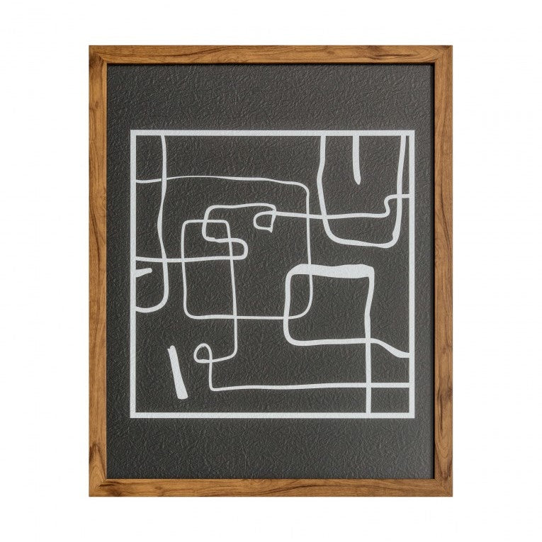 Contours in Darkness Beauty Line Drawing Framed Art