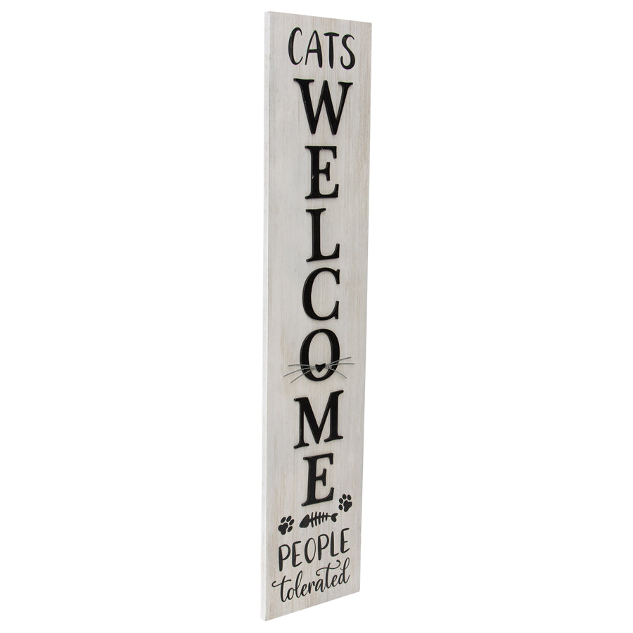 Cozy "Cats Welcome" Wall Decor 80cms