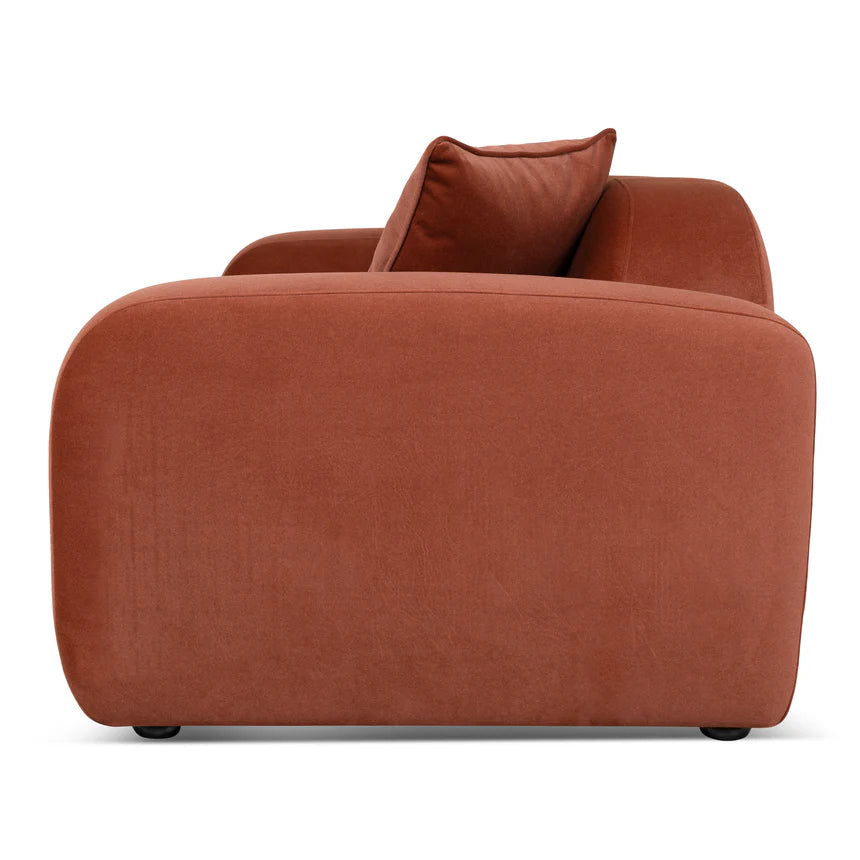 Cozy Minimalist Design 2-Seater Sofa - Orange