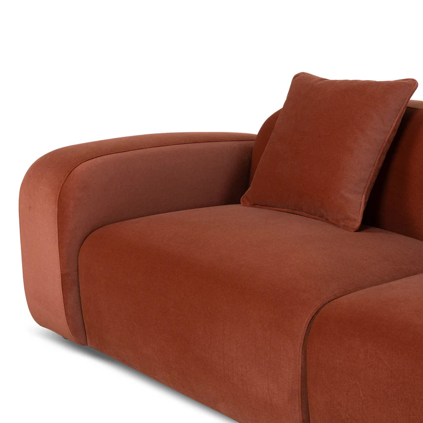Cozy Minimalist Design 3-Seater Sofa - Orange
