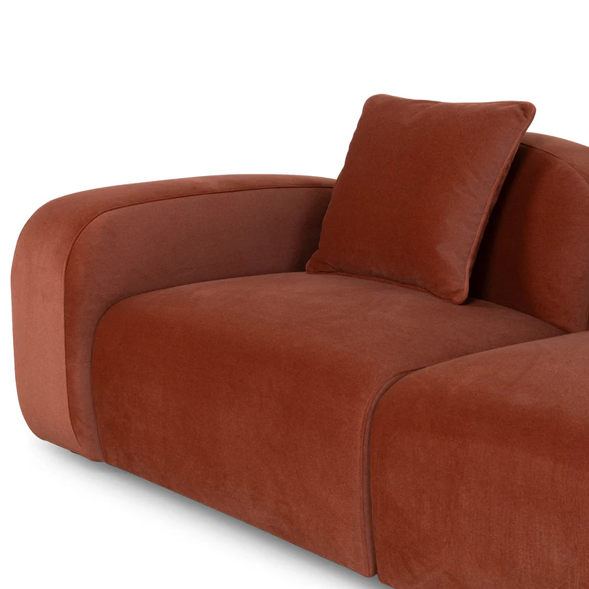 Cozy Minimalist Design 4-Seater Sofa - Orange