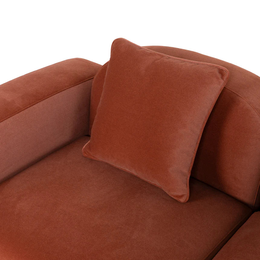 Cozy Minimalist Design 4-Seater Sofa - Orange