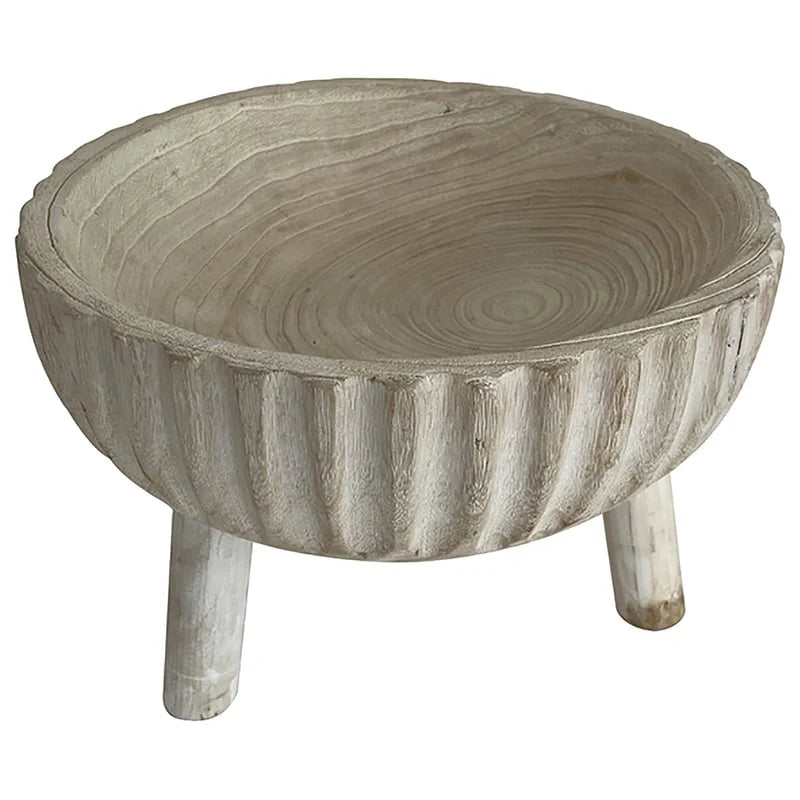 Crafted 3-Legged Decorative Bowl - 27x27x18cms