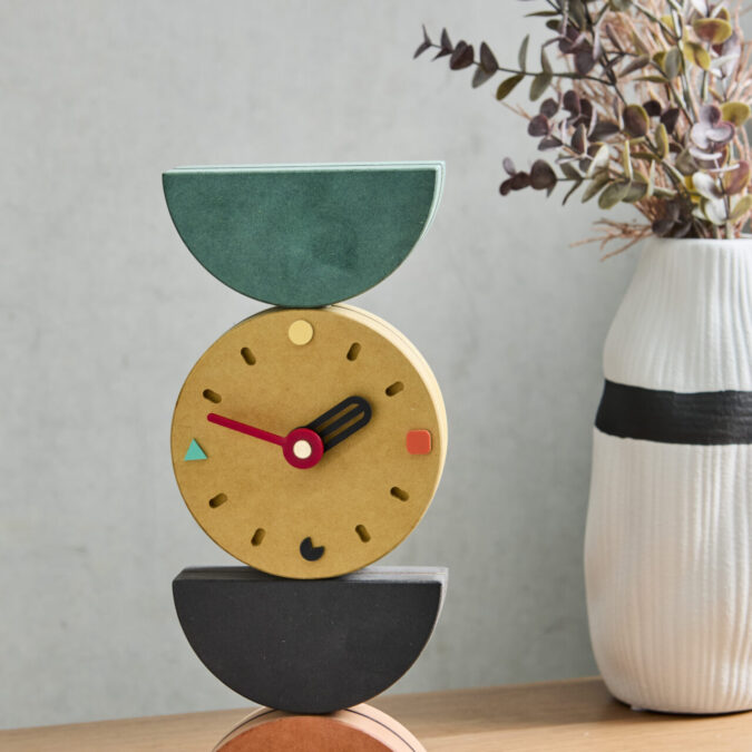 Crafted Colorful Shapes Pablo Clock