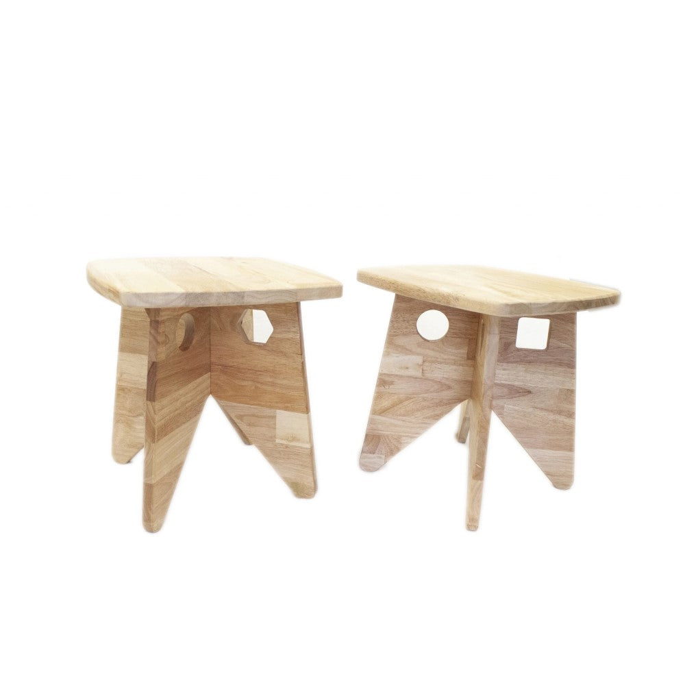 Crafted Versatile Retro Kids Stool - Set of 2