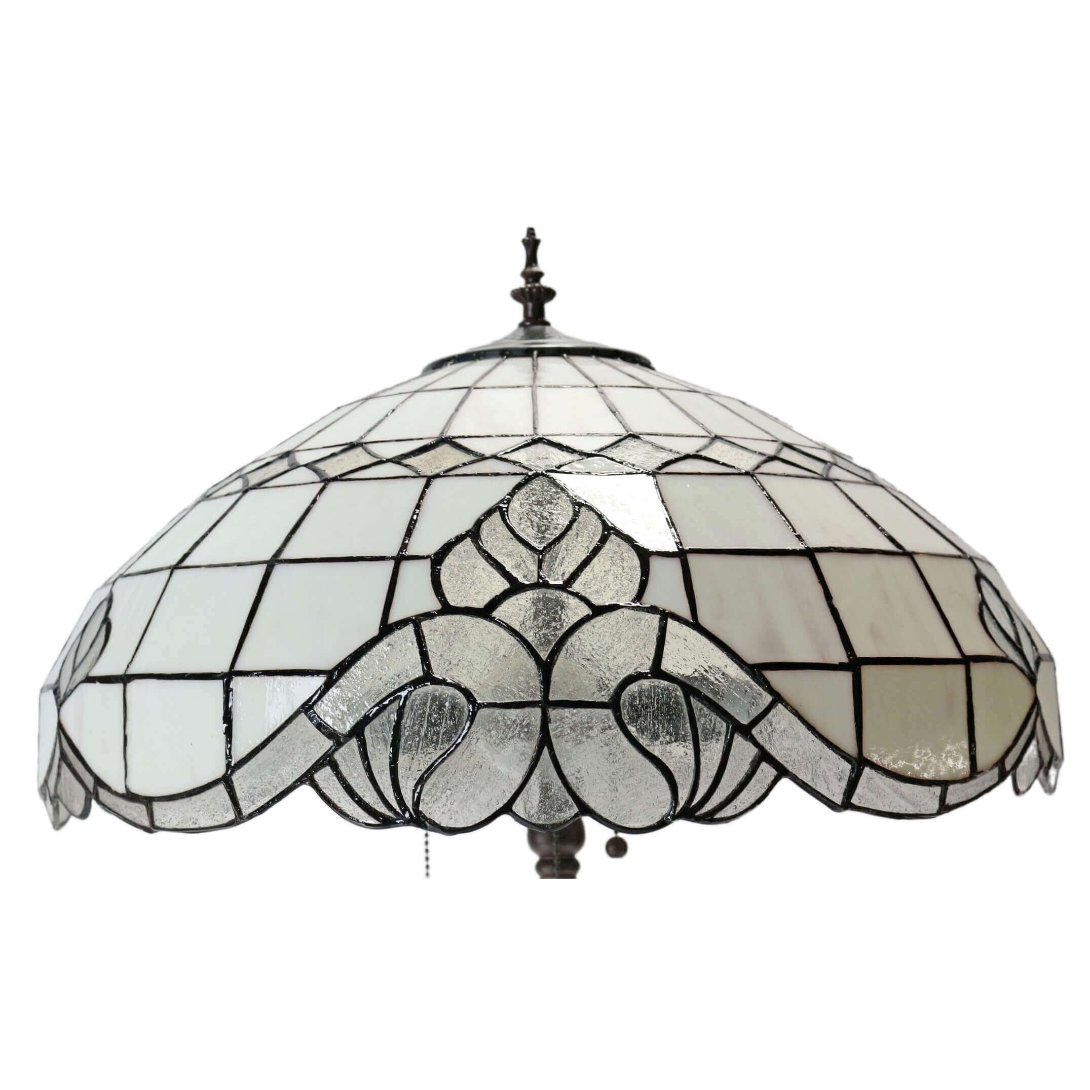 Creamy Tiffany Stained Glass Floor Lamp