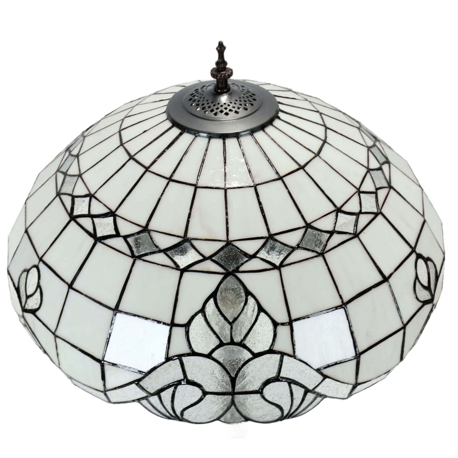 Creamy Tiffany Stained Glass Floor Lamp