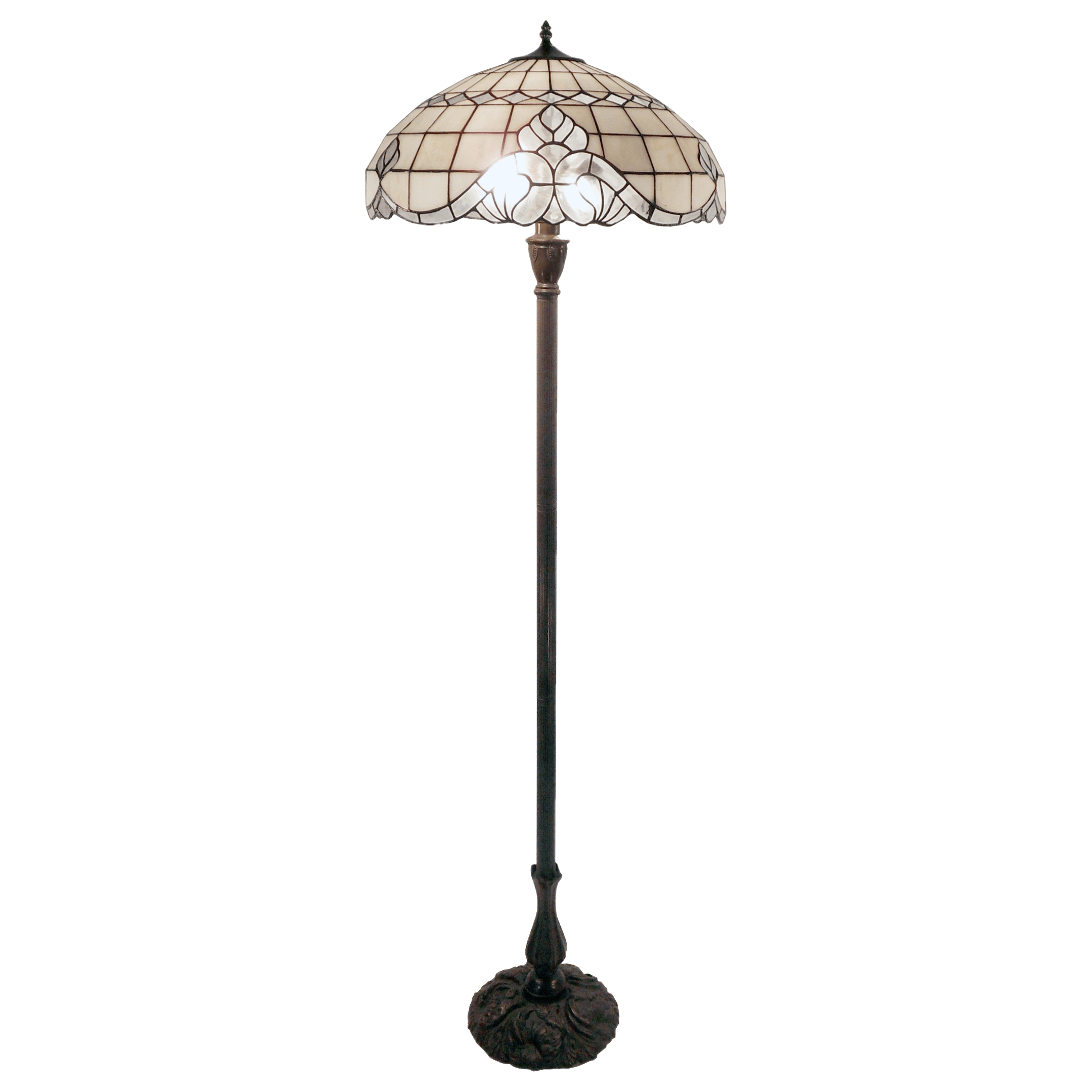 Creamy Tiffany Stained Glass Floor Lamp