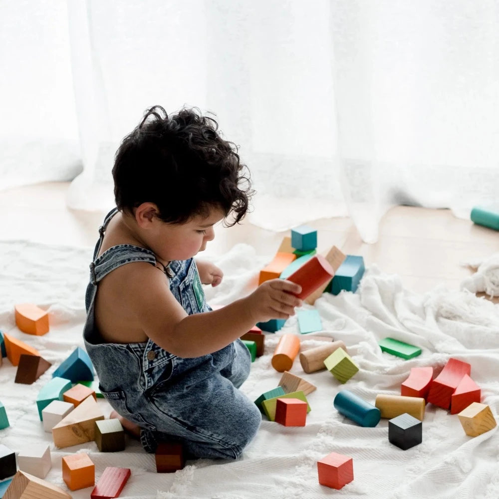 Creative Jumbo Natural Rainbow Blocks - 86 Pcs