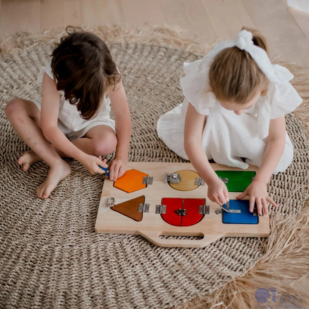Creative Wooden Lock Activity Board