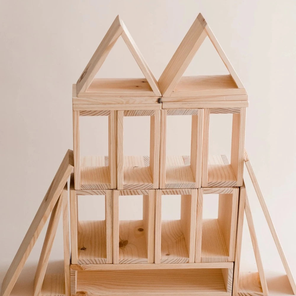 Creative Wooden Unit Blocks - 20 Pcs