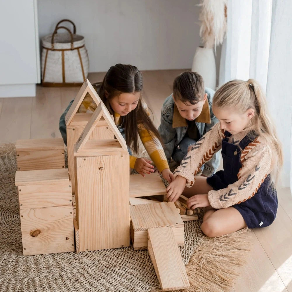 Creative Wooden Unit Blocks - 20 Pcs