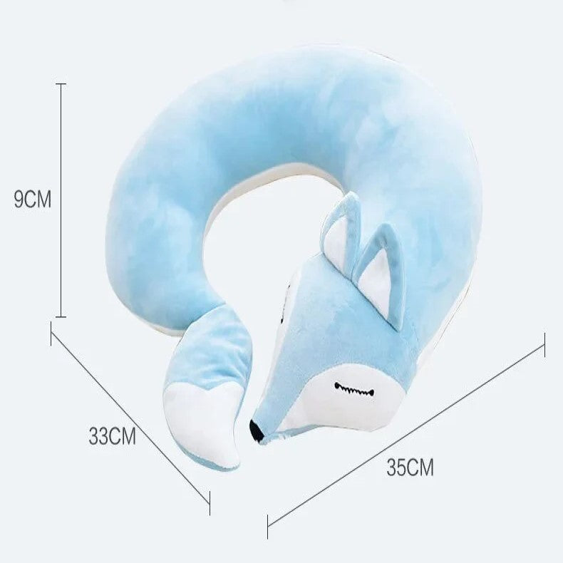 Creative Animal Cotton U-shaped Neck Pillow - Pink - 30x30x8cms