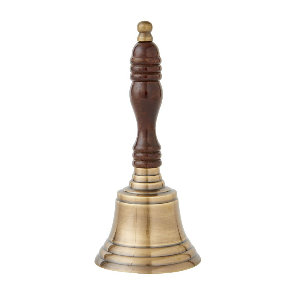 Crier’s Handmade Brass Hand Bell With Wooden Handle