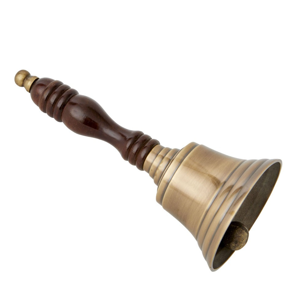 Crier’s Handmade Brass Hand Bell With Wooden Handle