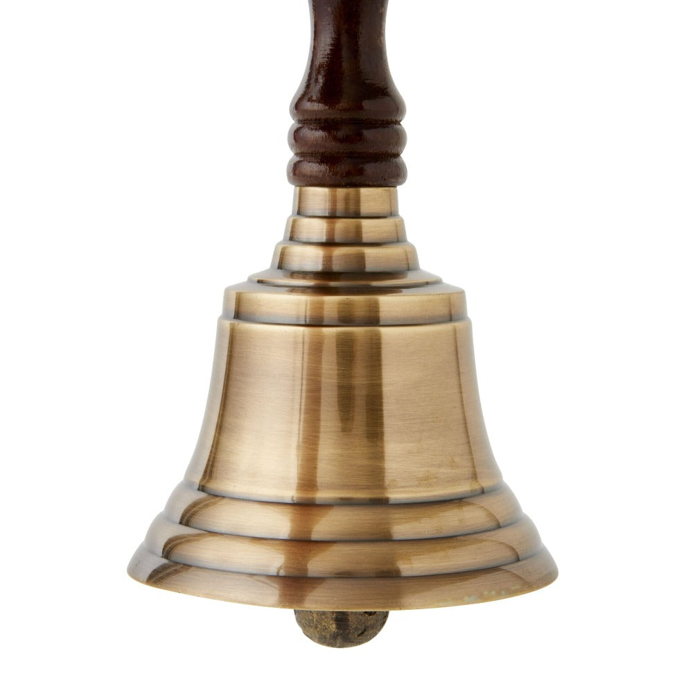 Crier’s Handmade Brass Hand Bell With Wooden Handle